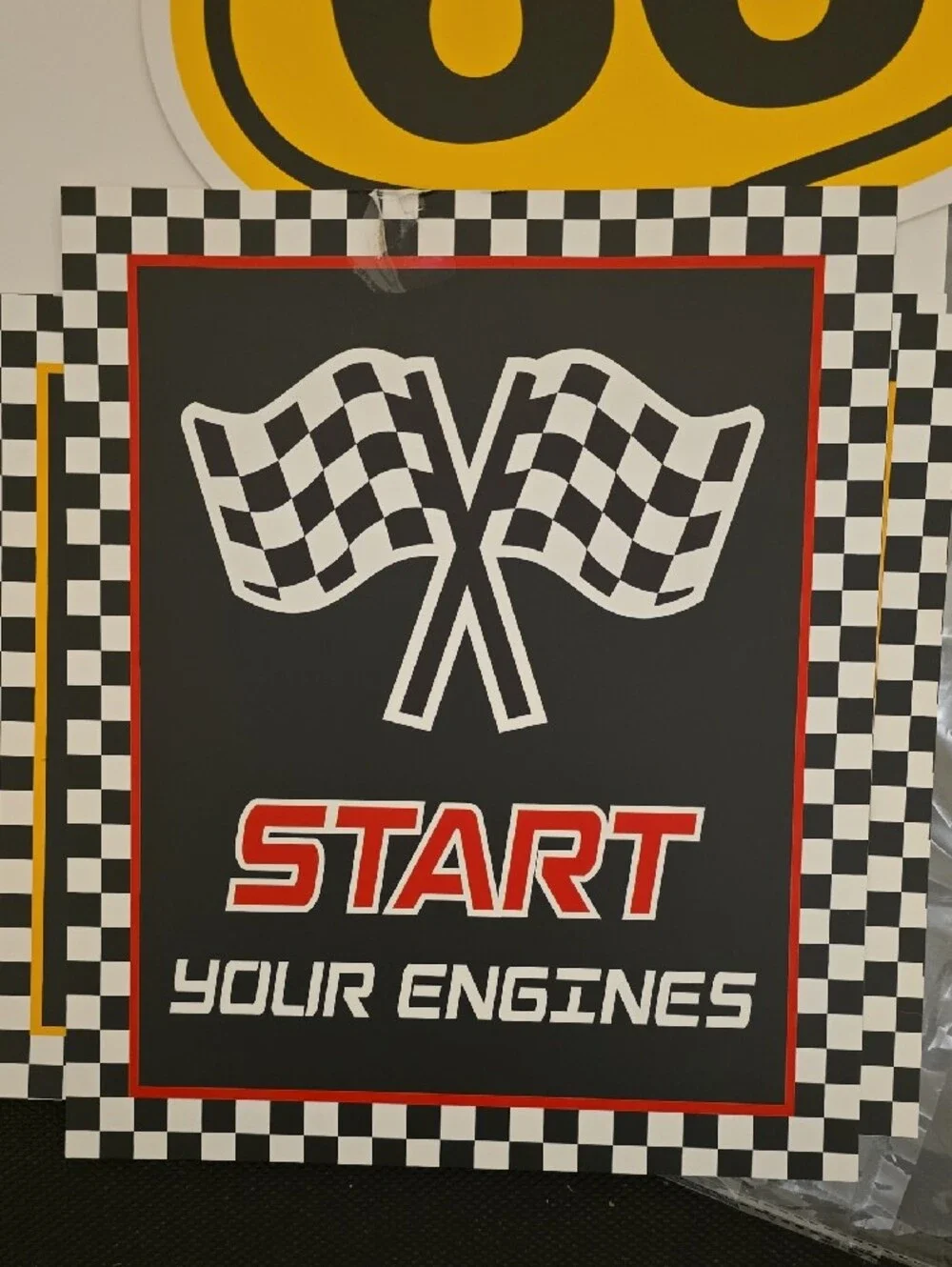Race Car Party Sign Set - Fast One / Two Fast Themed Party